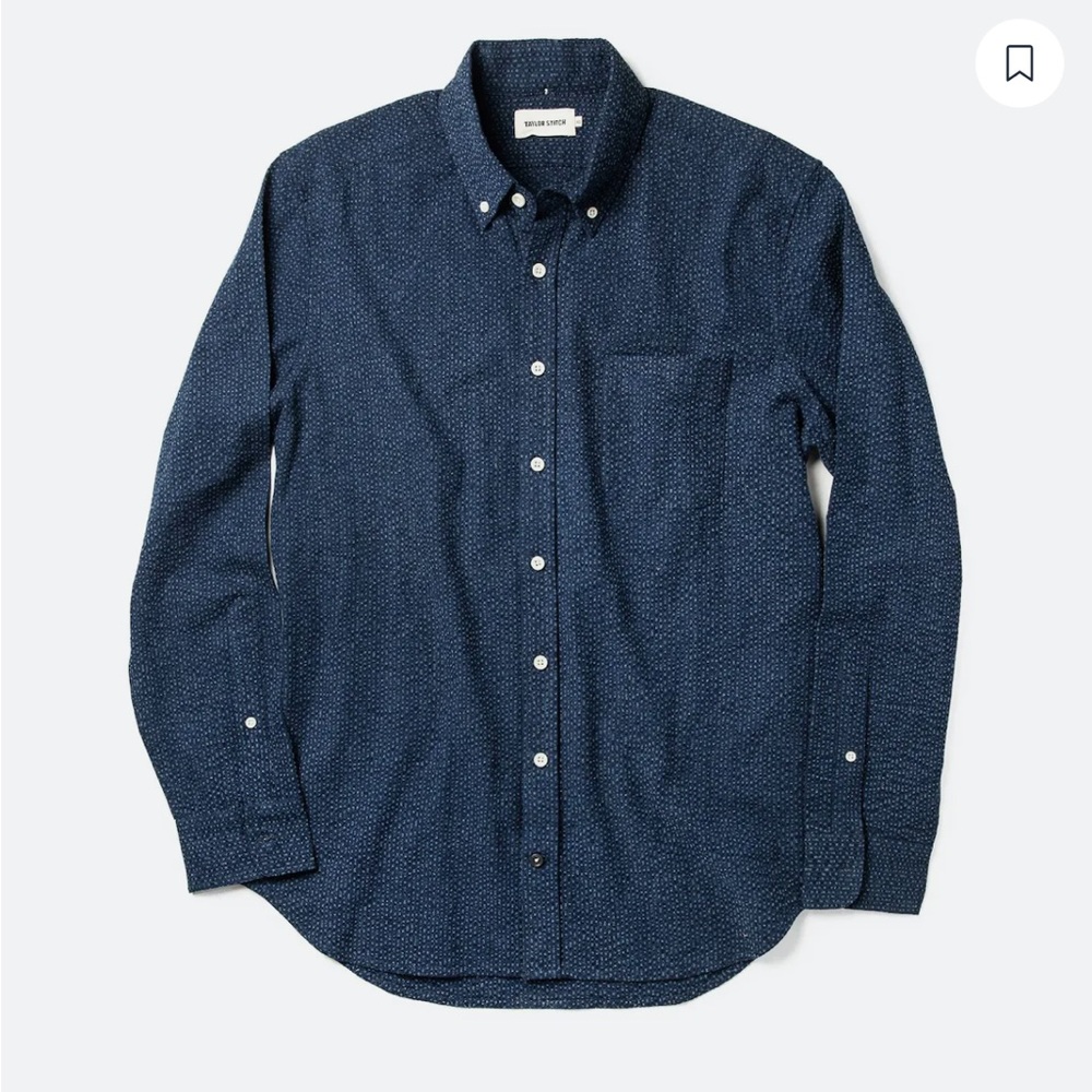 Taylor Stitch Button-Down in Indigo Seersucker